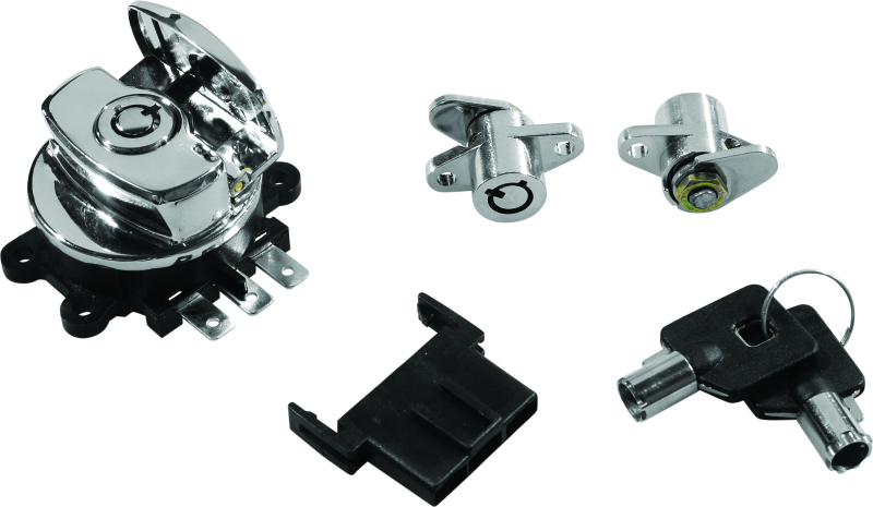 Hard Saddlebag Locks & Keys For Harley Touring 2014-2024 - Chrome Steel Locks 2 thumbnail image