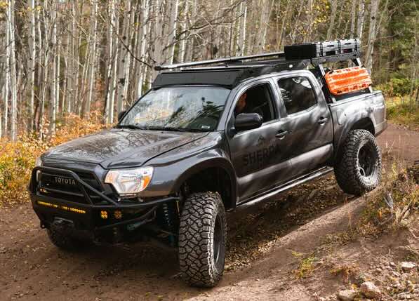 Photo of a Toyota Tacoma fitted with an upgraded grill.