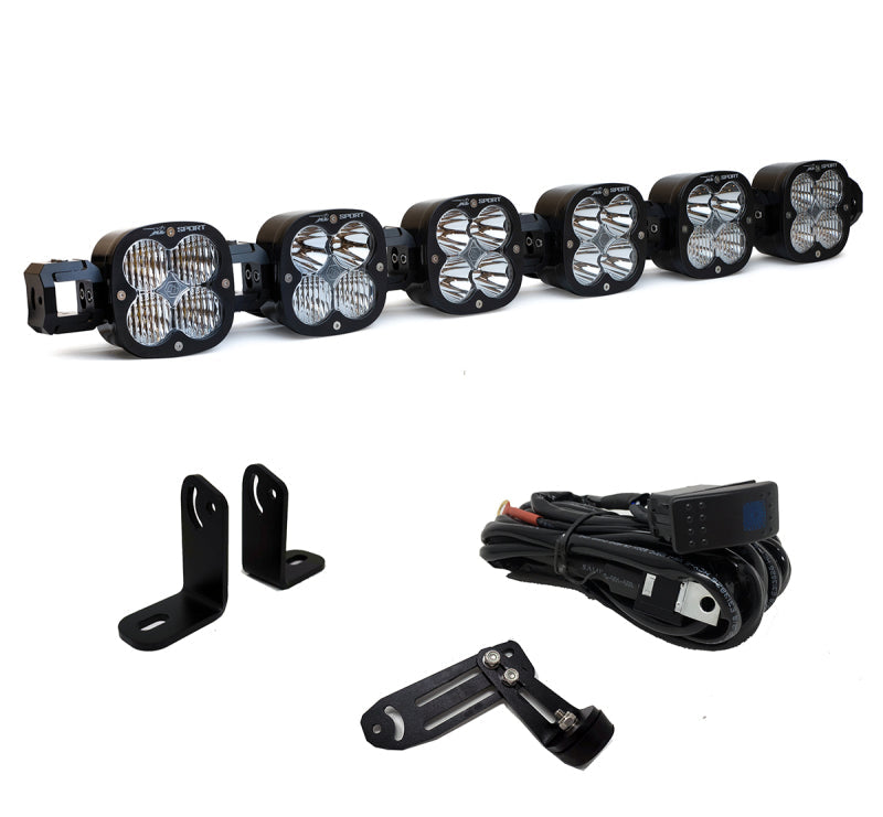 Baja Designs 6XL linkable LED light bar with mounting brackets and wiring harness. Plug and play install. In stock and ready to ship today! Buy now!