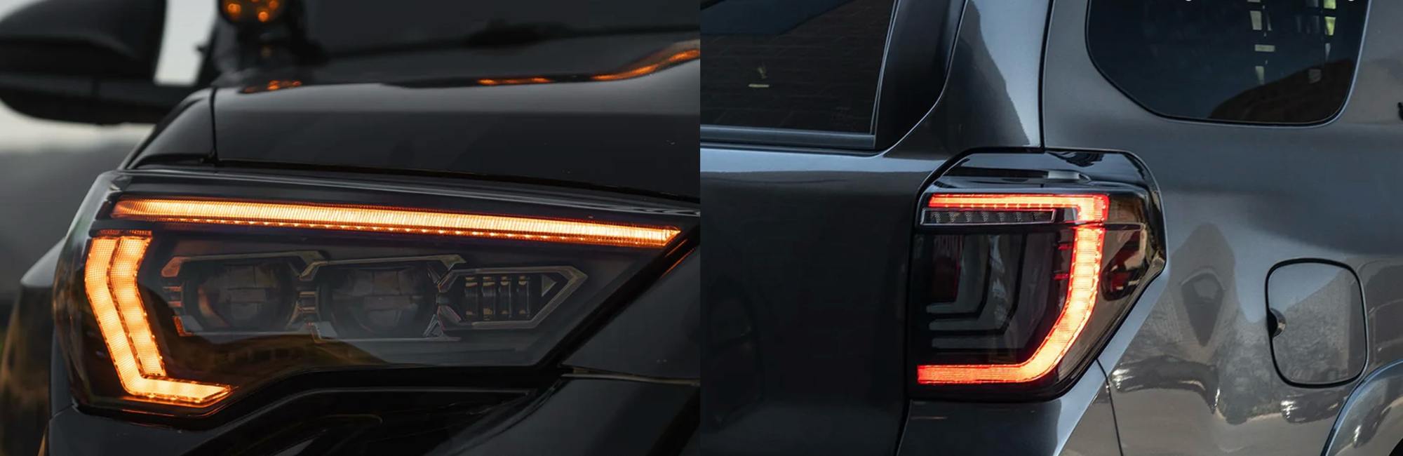 LED performance headlights and tail lights for off-road trucks