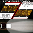 Extreme LED 50" All Amber LED Light Bar - 250W Single Row Combo Beam
