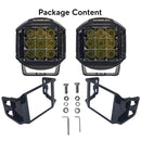 Extreme LED High Power 5" Side Shooter LED Light Pods with Amber DRL (Pair)