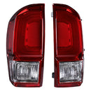 Winjet 2016-2023 Toyota Tacoma OEM Replacement Tail Lights - Chrome/Red