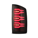 AlphaRex 02-06 Dodge Ram 1500/03-06 Dodge Ram 2500/3500 Truck LUXX-Series LED Tail Lights Black-Red
