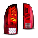 Winjet 2005-2015 Toyota Tacoma LED Sequential Tail Lights - Chrome/Red