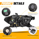 Winjet 2016-2023 Toyota Tacoma DRL Head Lights - Matte Black/ Clear