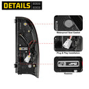 Winjet 2005-2015 Toyota Tacoma LED Sequential Tail Lights - Chrome/Red