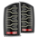 AlphaRex 07-08 Dodge Ram 1500/07-09 Dodge Ram 2500/3500 Truck LUXX-Series LED Tail Lights Alpha-Black