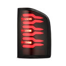 AlphaRex 07-13 Chevy Silverado LUXX-Series LED Tail Lights Black
