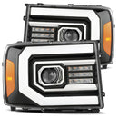 AlphaRex 07-13 GMC Sierra LUXX-Series LED Projector Headlights Jet Black