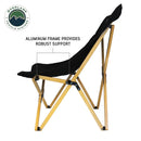 Kick It Wooden Camp Chair - Collapsible Wood Base & Storage Bag