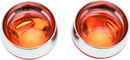 Kuryakyn Deep Dish Bezels With Amber Lenses