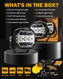 X-PRO Series | 5 Inch 174W LED Side Shooter Pod Lights with White DRL&Amber Turn Signal Light