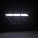 AlphaRex 10-12 Ford Mustang MK II NOVA-Series LED Projector Headlights Black
