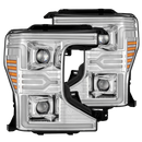 AlphaRex 20-22 Ford Super Duty LUXX-Series LED Projector Headlights Chrome
