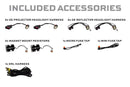 List of included automotive accessories on a white background