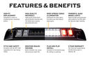 Features and benefits of the Morimoto X3B LED third brake light.