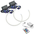 2006-2011 Honda Civic Sedan 4DR LED Headlight Halo Kit - ColorSHIFT Halos with Simple Controller.