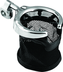 Kuryakyn Drink Holder with Mesh Basket 1-1/4 inch Clamp Chrome