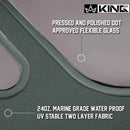 King 4WD Replacement Soft Top with Upper Doors - Black Diamond with Tinted Windows - Jeep Wrangler TJ 1997-2006