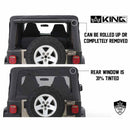 King 4WD Replacement Soft Top with Upper Doors - Black Diamond with Tinted Windows - Jeep Wrangler TJ 1997-2006