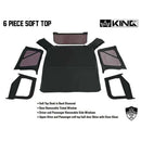 King 4WD Replacement Soft Top with Upper Doors - Black Diamond with Tinted Windows - Jeep Wrangler TJ 1997-2006
