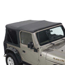 King 4WD Premium Replacement Soft Top Without Upper Doors, Black Diamond With Tinted Windows - Jeep Wrangler TJ 1997-2006