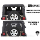 King 4WD Premium Replacement Soft Top Without Upper Doors, Black Diamond With Tinted Windows - Jeep Wrangler TJ 1997-2006