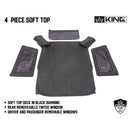 King 4WD Premium Replacement Soft Top, Black Diamond With Tinted Windows - Jeep Wrangler JK 2 Door 2007-2009