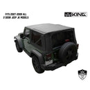 King 4WD Premium Replacement Soft Top, Black Diamond With Tinted Windows - Jeep Wrangler JK 2 Door 2007-2009