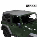 King 4WD Premium Replacement Soft Top, Black Diamond With Tinted Windows - Jeep Wrangler JK 2 Door 2007-2009