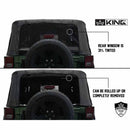 King 4WD Premium Replacement Soft Top, Black Diamond With Tinted Windows - Jeep Wrangler JK 2 Door 2007-2009