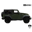 King 4WD Premium Replacement Soft Top, Black Diamond With Tinted Windows - Jeep Wrangler JK 2 Door 2007-2009