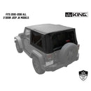 King 4WD Premium Replacement Soft Top, Black Diamond With Tinted Windows - Jeep Wrangler JK 2 Door 2010-2018
