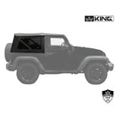 King 4WD Premium Replacement Soft Top, Black Diamond With Tinted Windows - Jeep Wrangler JK 2 Door 2010-2018