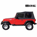 King 4WD Premium Replacement Soft Top, Black Diamond With Tinted Windows - Jeep YJ 1987-1995 Wrangler