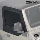 King 4WD Premium Upper Door Skins Black Diamond Passenger & Driver Side - Jeep Wrangler TJ 1997-2006