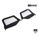 King 4WD Premium Upper Door Skins Black Diamond Passenger & Driver Side - Jeep Wrangler TJ 1997-2006
