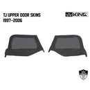 King 4WD Premium Upper Door Skins Black Diamond Passenger & Driver Side Jeep Wrangler TJ 1997-2006