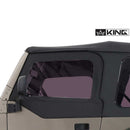 King 4WD Premium Upper Door Skins Black Diamond Passenger & Driver Side Jeep Wrangler TJ 1997-2006