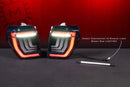 Pair of Morimoto XB LED Tail Lights (GEN II) with a cable and a backup light.