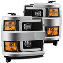 AlphaRex 15-19 Chevrolet Silverado 2500HD/3500HD LUXX-Series LED Projector Headlights Black