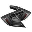 AlphaRex 16-21 Honda Civic Hatchback NOVA-Series Prismatic LED Tail Lights Alpha-Black
