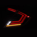 AlphaRex 16-21 Honda Civic Hatchback NOVA-Series Prismatic LED Tail Lights Clear Smoke