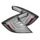 AlphaRex 16-21 Honda Civic Hatchback NOVA-Series Prismatic LED Tail Lights Clear Smoke