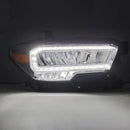 AlphaRex 16-23 Toyota Tacoma LUXX-Series Crystal Headlights - Chrome
