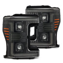 AlphaRex 17-19 Ford Super Duty MKII LUXX-Series LED Projector Headlights Alpha-Black