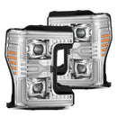 AlphaRex 17-19 Ford Super Duty MKII LUXX-Series LED Projector Headlights Chrome