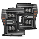 AlphaRex 17-19 Ford Super Duty MKII NOVA-Series LED Projector Headlights Black