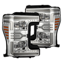AlphaRex 17-19 Ford Super Duty MKII NOVA-Series LED Projector Headlights Chrome